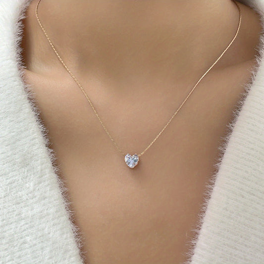 Water Drop Rhinestone Pendant Necklace