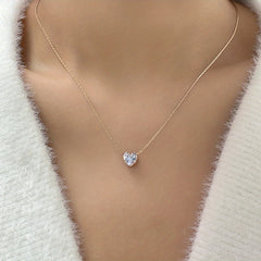 Water Drop Rhinestone Pendant Necklace