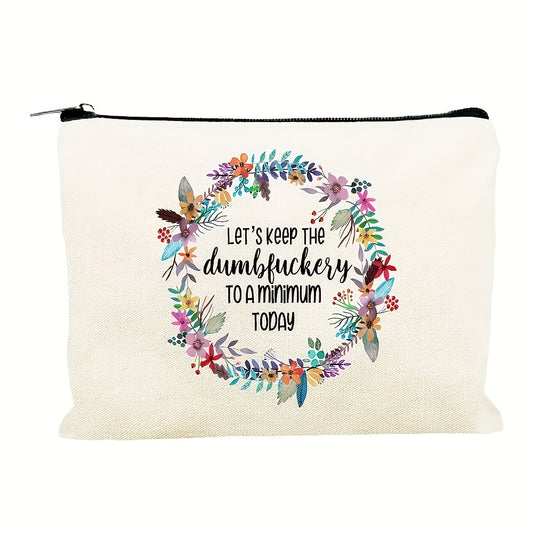 Funny Canvas Cosmetic Bag Makeup Bags Travel Bag Birthday Gifts