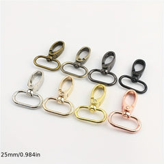 10PCS 25mm Metal Swivel Lobster Clasp Bag Strap Hook Buckles DIY Snap Hooks