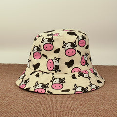 Foldable Cow Print Sunshade Bucket Hat