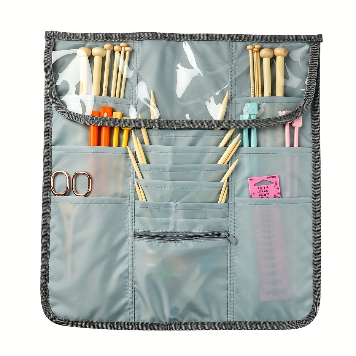 Knitted Needle Storage Bag Portable Travel Crochet Accessories Storage