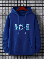 ICE Print Hoodie Long Sleeve Top Men's Clothes For Spring Fall Winter