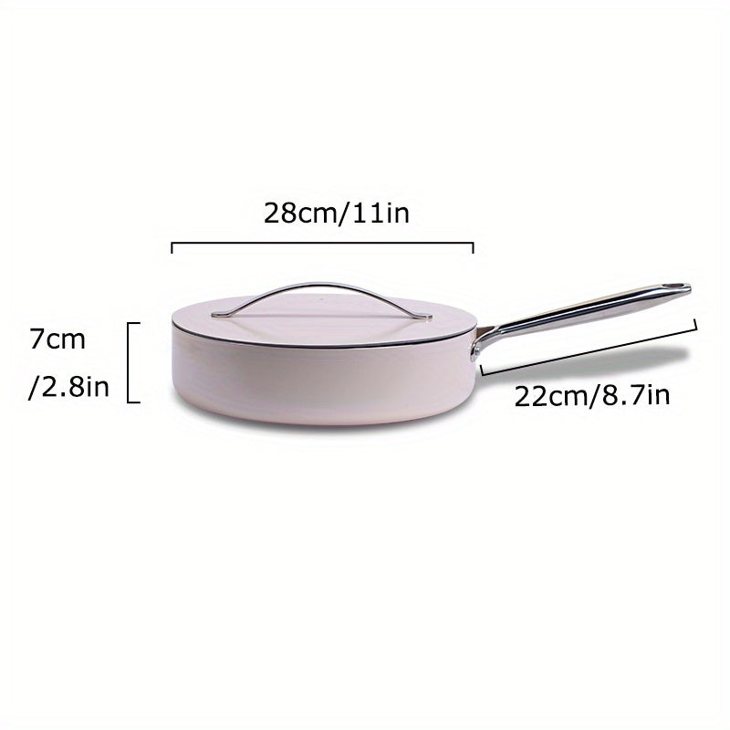 Non stick Pot Flat Bottom Deep Frying Wok With Lid