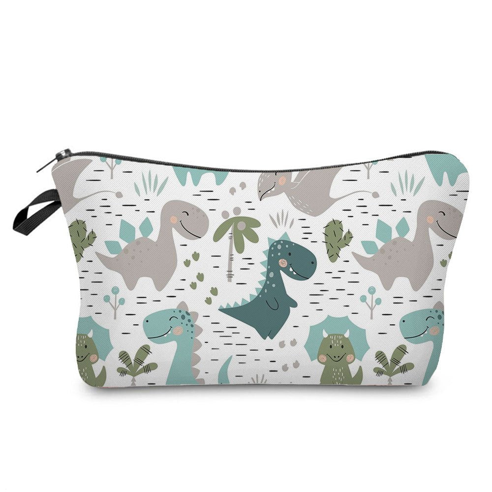 Dinosaur Pattern Zipper Storage Bag Cosmetic Makeup Pouch