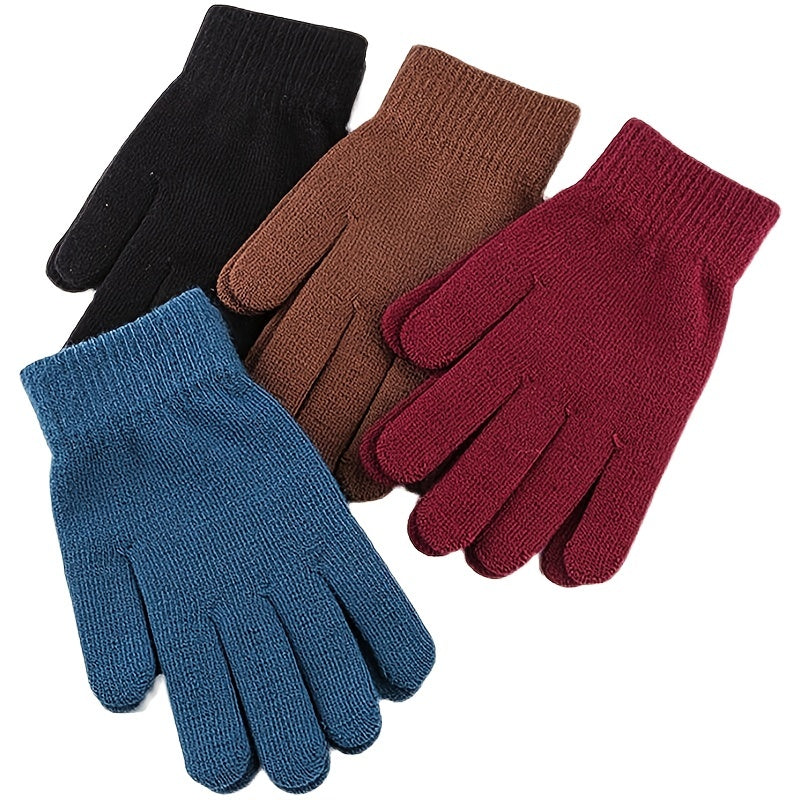 Cashmere Knitted Gloves for Ski Cycling Riding