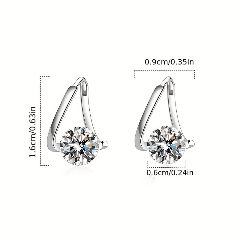 Moissanite Stud Earrings S925 Sterling Silver