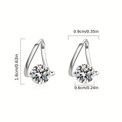 Moissanite Stud Earrings S925 Sterling Silver