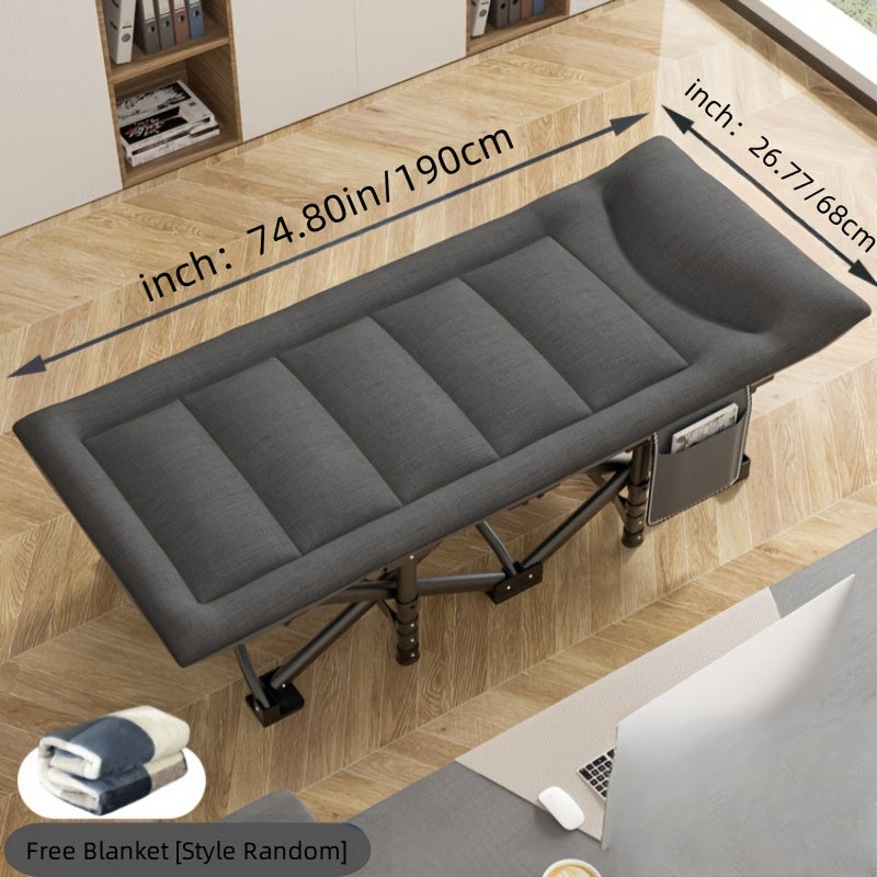 Outdoor Folding Bed Single Person Nap Bed Beach Camping Bed