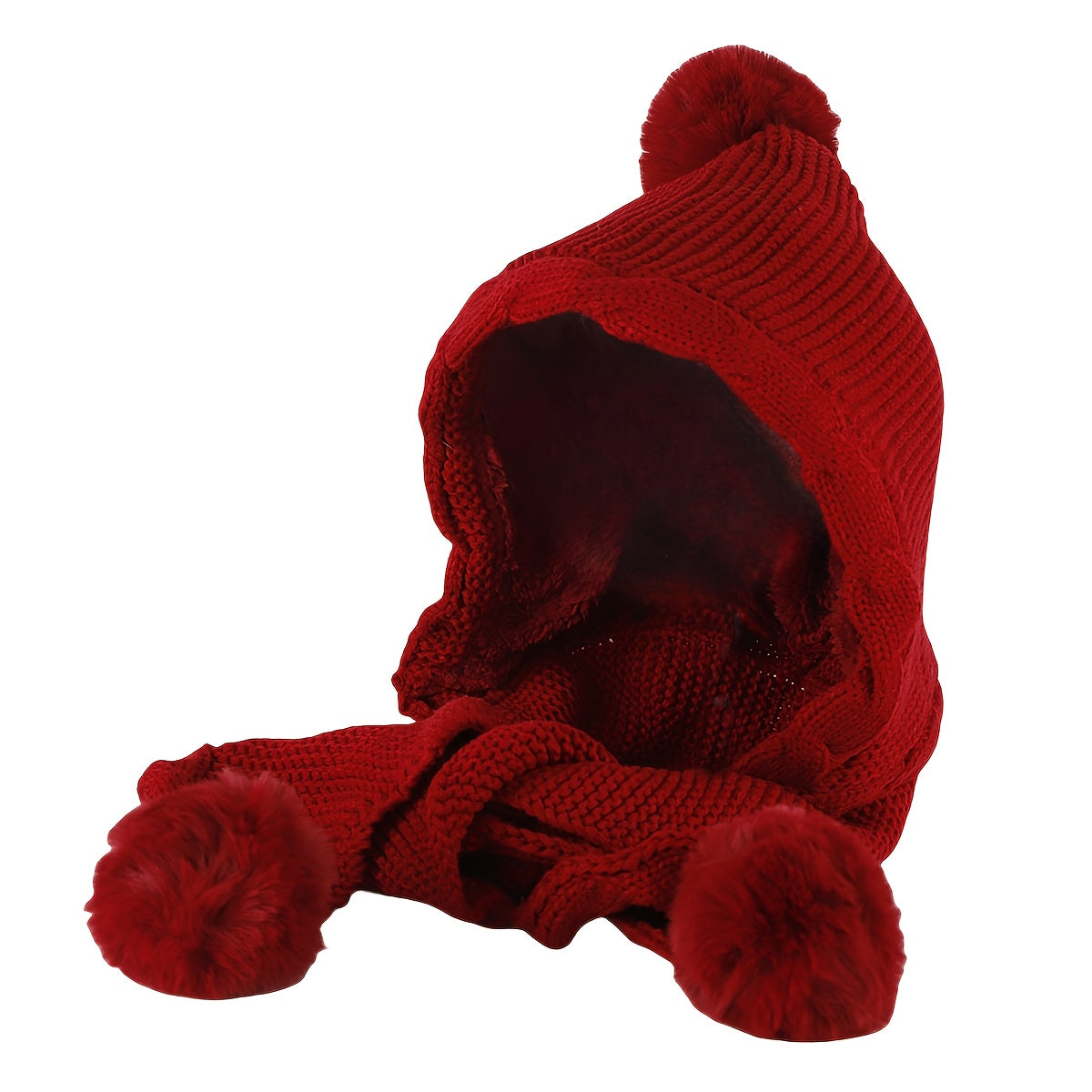 Women's Winter Earmuffs with Ball and Fleece Lining