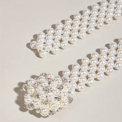 Faux Pearl Girdle Belt for Women