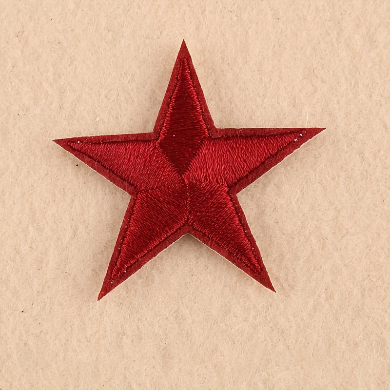 10pcs Star Embroidered Iron On Patch for Clothing Jacket Jeans Backpack Hat