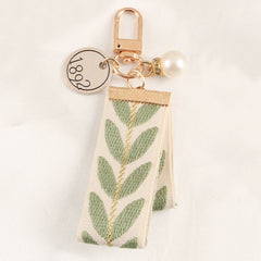 Green Ribbon Car Keychain Women's Retro Keychain Accessories