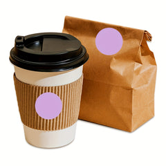 500 Purple Round Adhesive Labels for Office Decoration & Bookmarking