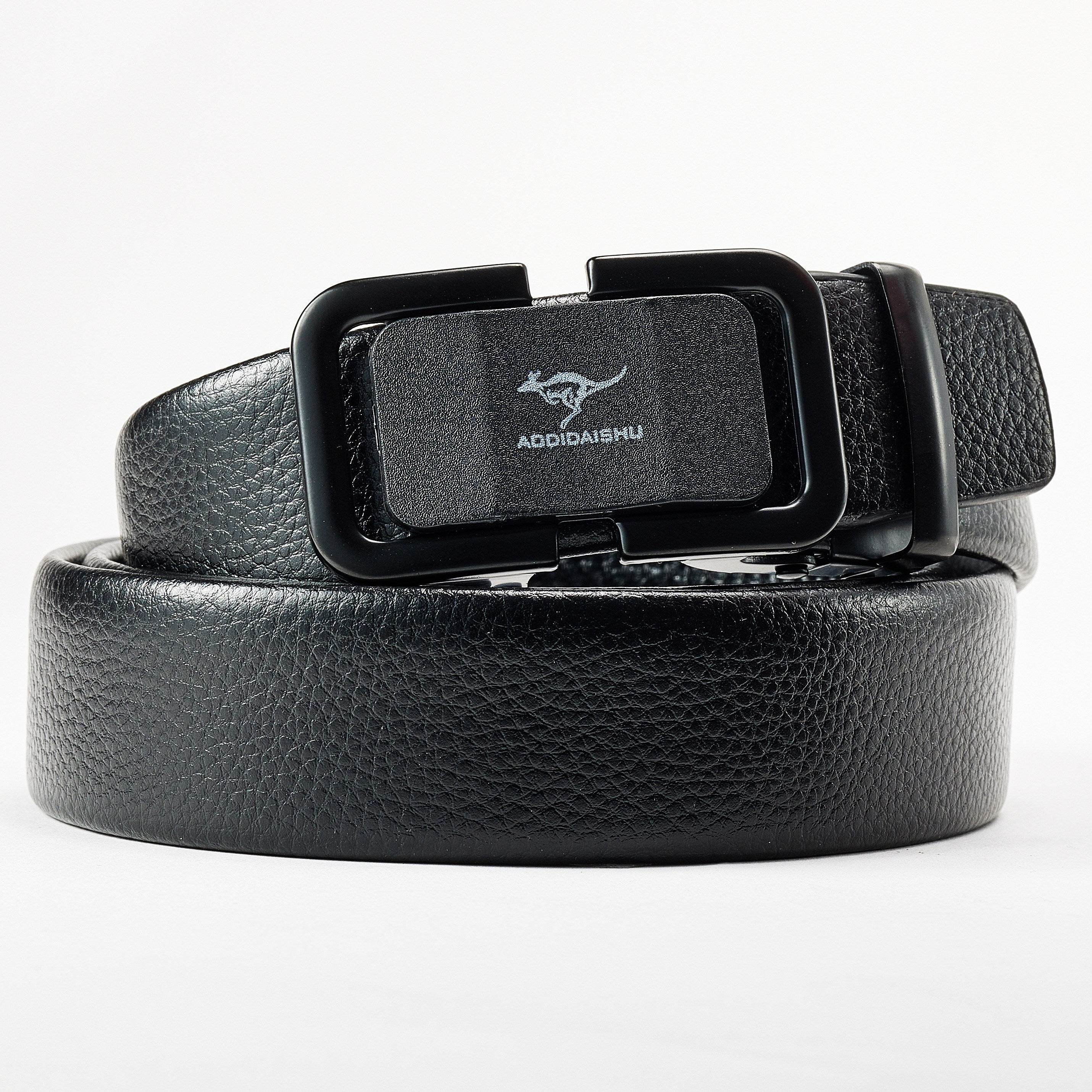 ADDIDAISHU Men's Business Automatic Buckle PU Leather Belt