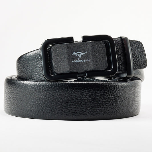 ADDIDAISHU Men's Business Automatic Buckle PU Leather Belt