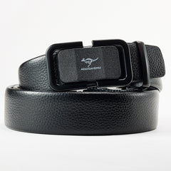 ADDIDAISHU Men's Business Automatic Buckle PU Leather Belt