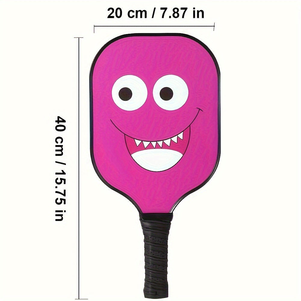 Smiling Face Pickleball Racket Carbon Fiber Set