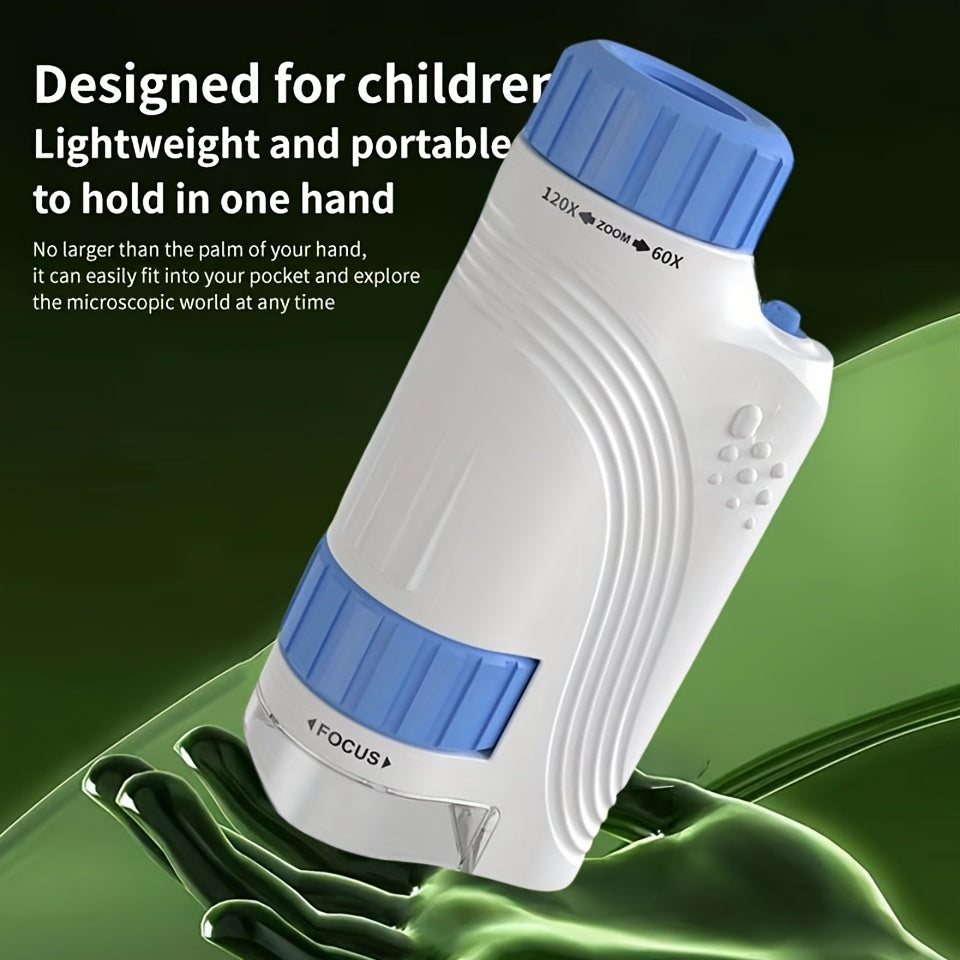 Kids Microscope Toy Set with Phone Clip ABS Material