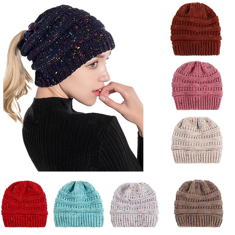 Women's Knitted Beanie Hat Warm Slouchy Cap For Winter Lightweight