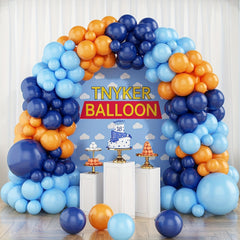 Navy and Orange Balloons Garland Arch Kit for Wedding Birthday Party