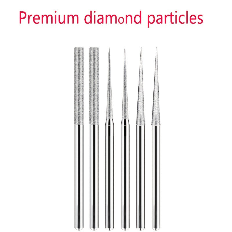 20 Pcs Diamond Grinding Set 5 Shapes 1/8 Inch Shank Rotary Tool