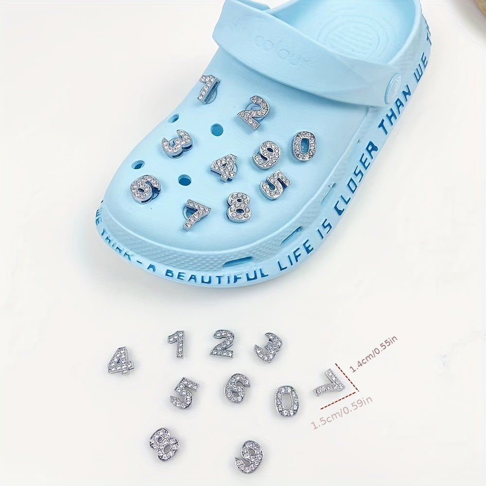 20pcs Metal Letters & Numbers Shoe Charms for Clogs Garden Shoes