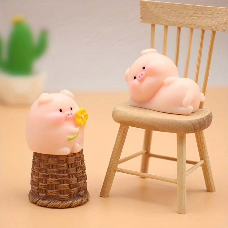 Mini Pig Resin Ornaments Children's Toy Artwork Decoration