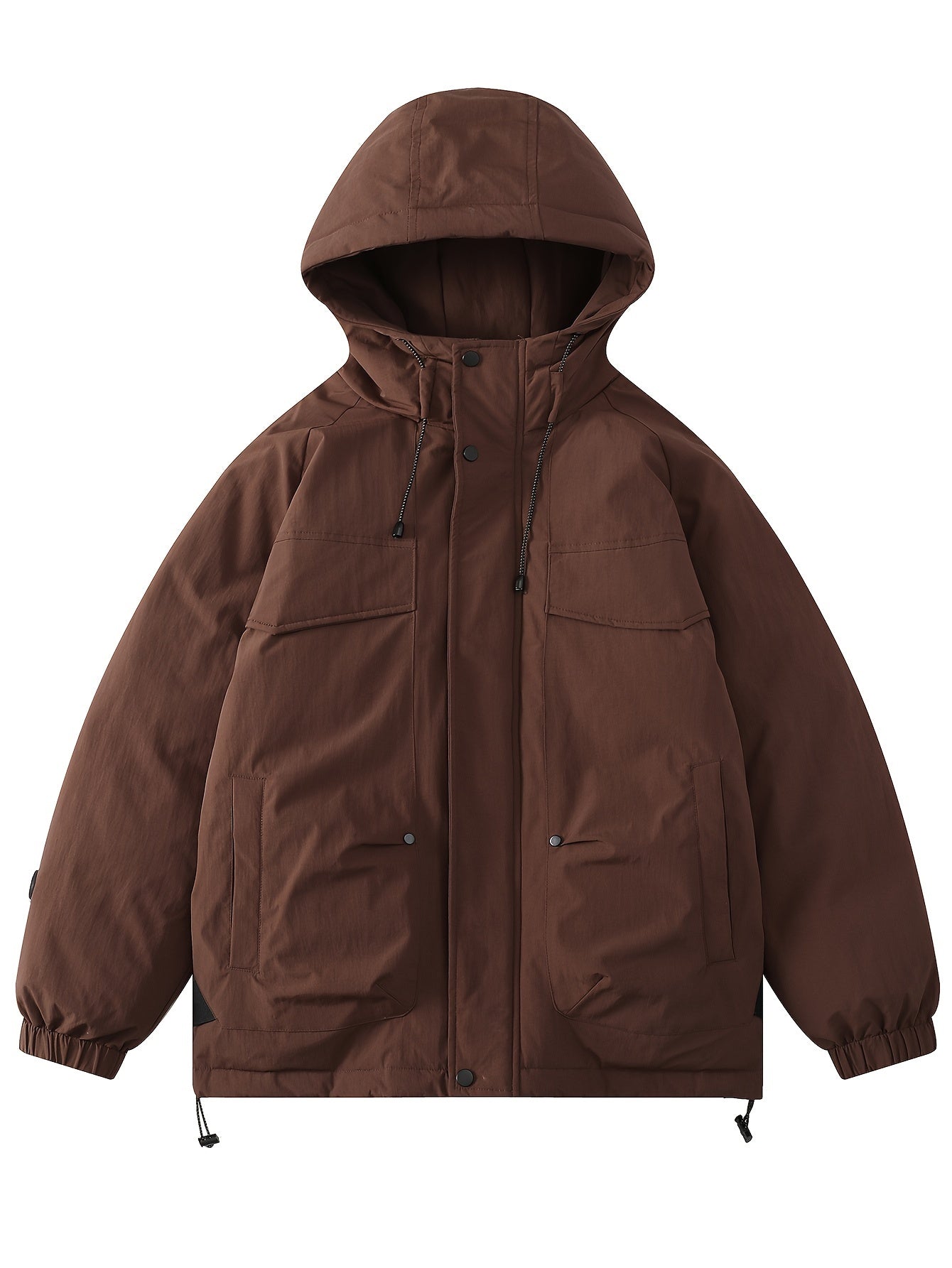 Casual Hooded Puffer Jacket for Winter Outdoor Sports