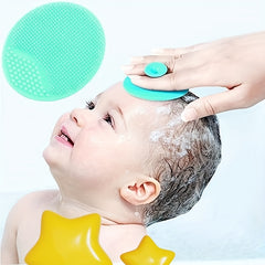 2pcs Baby Bath Silicone Brush for Dry Skin & Eczema Pink