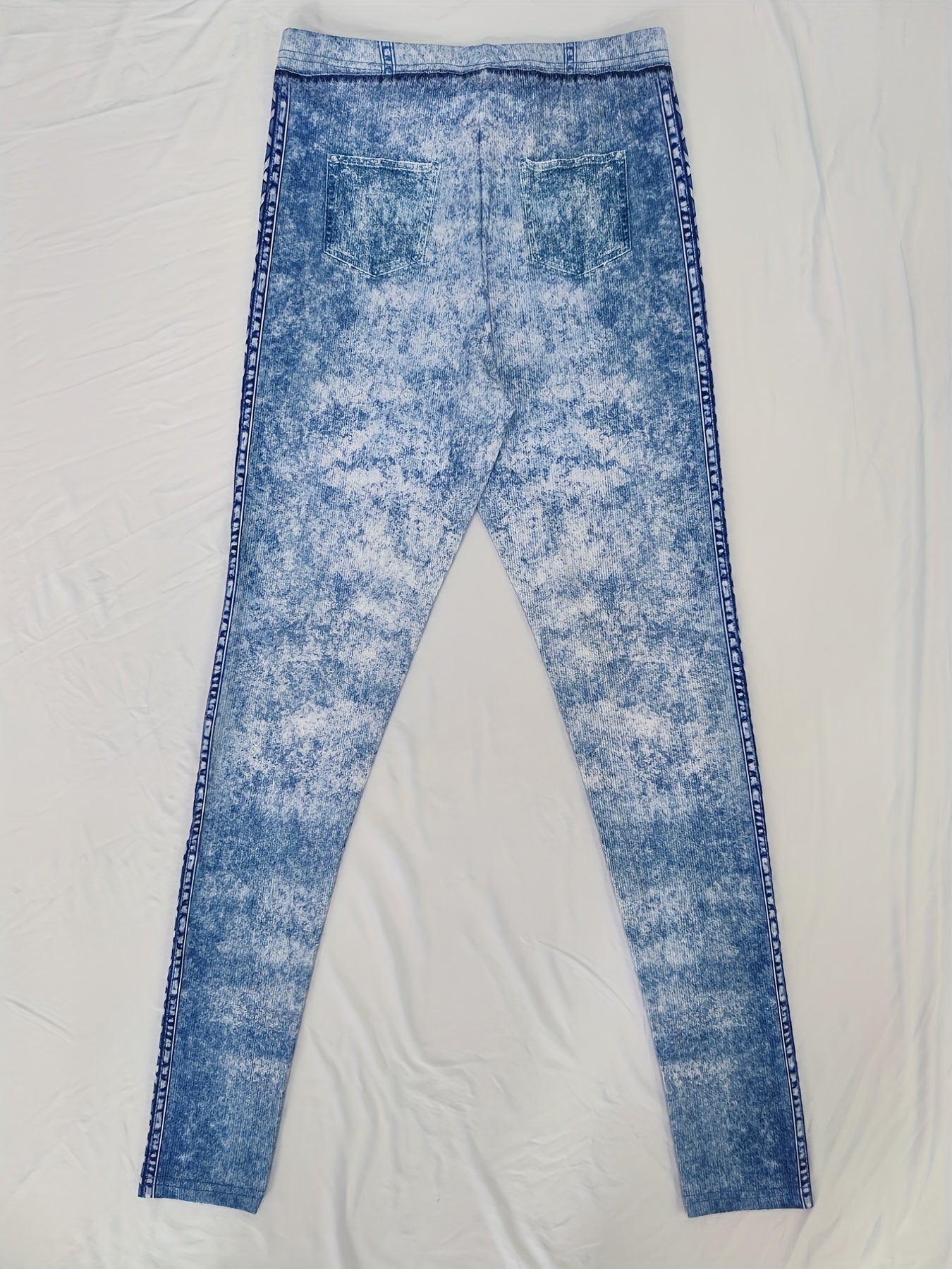 Graphic Print Jeggings Casual Slim Leggings