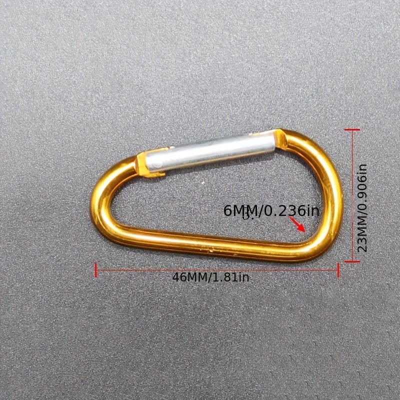 10pcs Aluminum Carabiners for Outdoor Climbing Backpacking