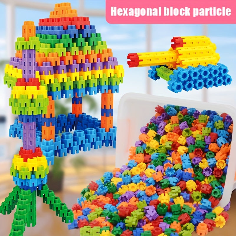 300pcs Hexagonal Building Blocks Set