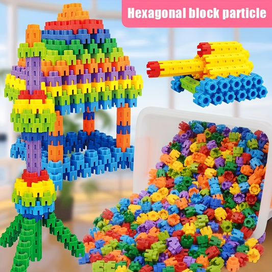 300pcs Hexagonal Building Blocks Set