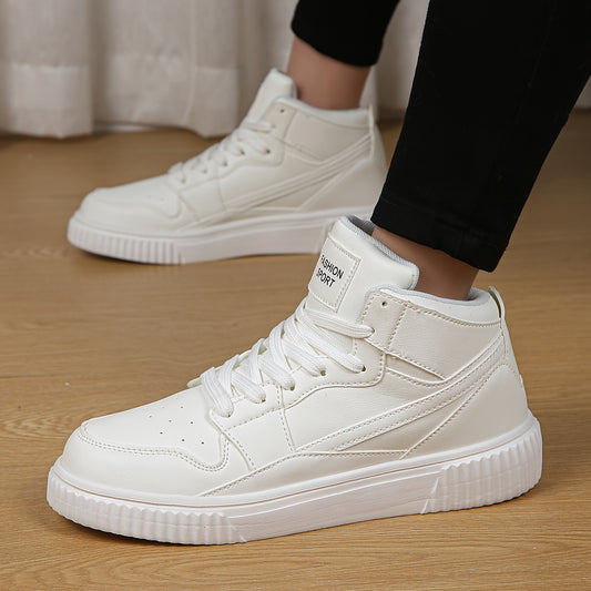 Versatile Solid Medium Tube Flat Sports Sneakers Slip Resistant