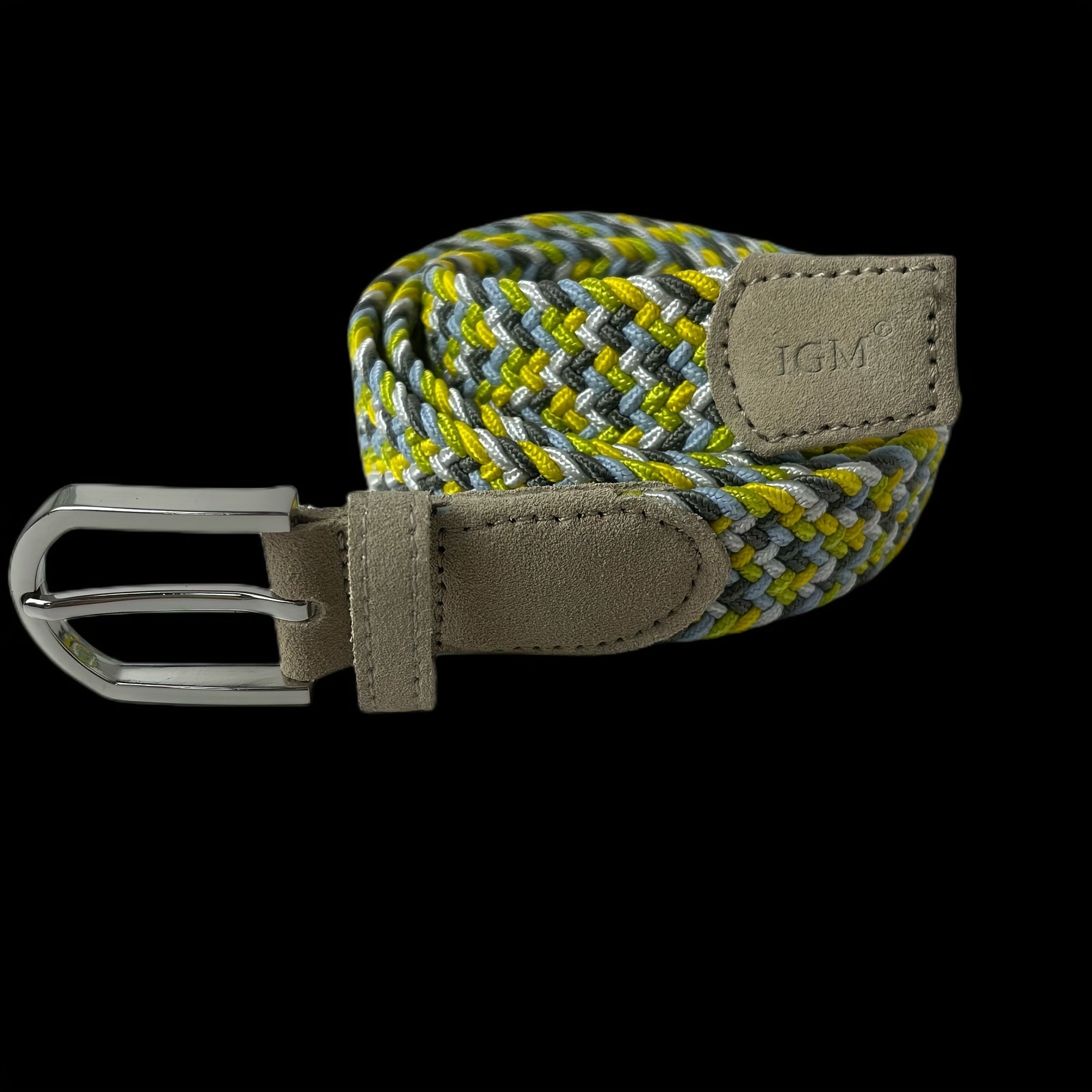 Elastic Braided Belt Pin Buckle Stretch Belt Canvas Waistband