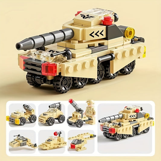 123pcs Military Tank Series Building Blocks Toys for Children