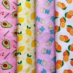 8pcs Fruit Themed Fabric Fat Quarter DIY Sewing Supplies Patchwork