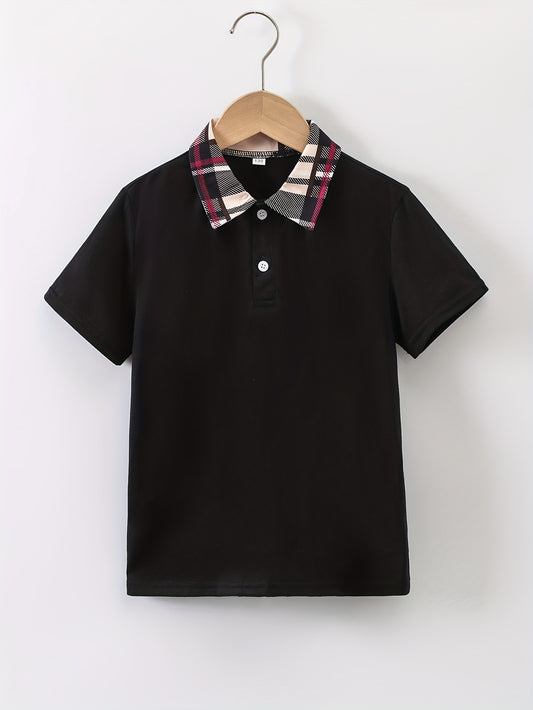 Boys Creative Polo Shirt Lightweight Short Sleeve Tee