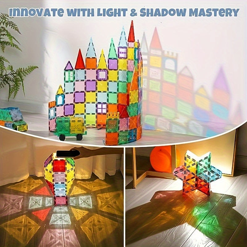 Magnetic Tile Building Blocks Transparent Magnetic Building Blocks