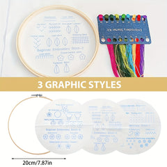 DIY Embroidery Stitch Kit: Learn 30 Stitches, Beginner Hand Stitch Skills