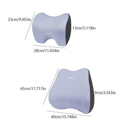 Memory Foam Car Neck Pillow Lumbar Support Set