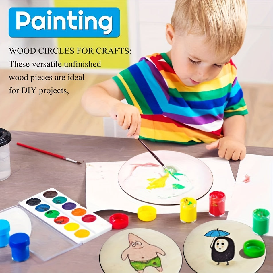 10pcs Round Wooden Discs for Painting