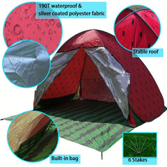 Large Beach Tent for 2-3 Adults UPF 50 Sun Shelter Canopy