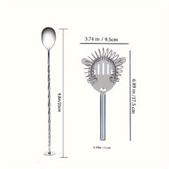9pcs Bartender Kit 750ml Stainless Steel Cocktail Shaker Set for Bar Pub Club