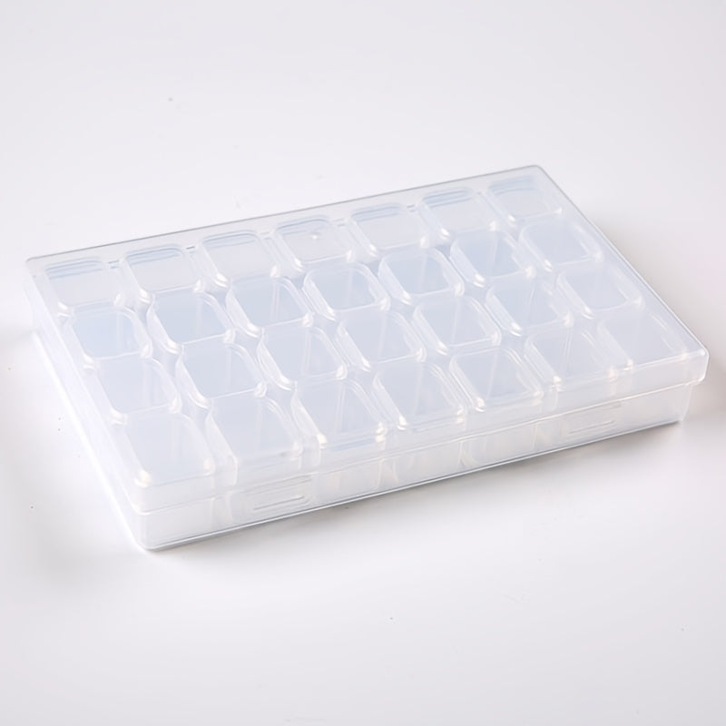 28 Grid DIY Embroidery Cross Stitch Tool Storage Box