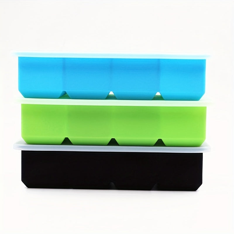 8-Grid Silica Gel Ice Cube Mould for Easy Ice Making