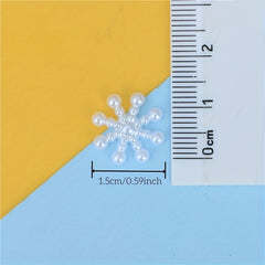 100pcs 15mm Winter Snowflake Resin Flatbacks DIY Nail Crafts Embellishments