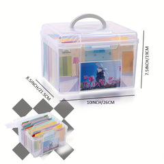 Transparent Storage Box Scrapbook Sticker Storage Container