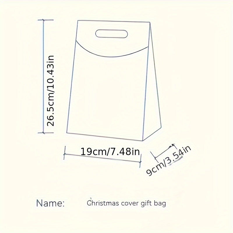 4pcs Christmas Gift Bag Candy Cookie Snack Packaging Paper Bag